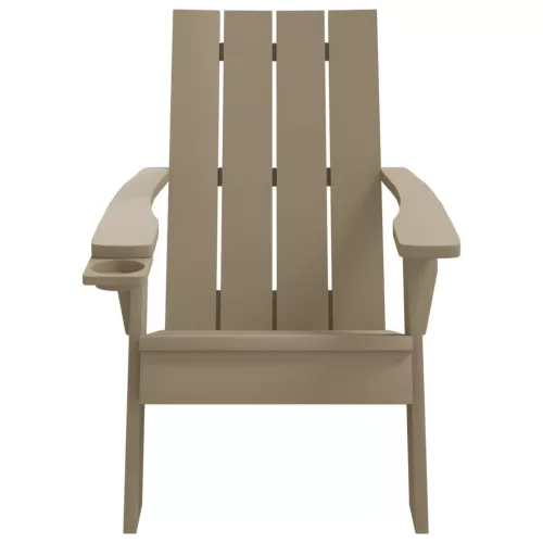  világosbarna polipropilén kerti adirondack szék 75x88,5x89,5 cm
