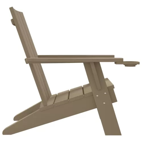  világosbarna polipropilén kerti adirondack szék 75x88,5x89,5 cm