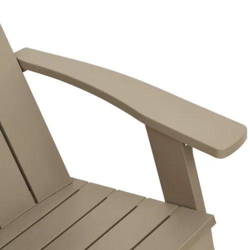  világosbarna polipropilén kerti adirondack szék 75x88,5x89,5 cm