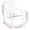  világosbarna polipropilén kerti adirondack szék 75x88,5x89,5 cm