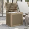  világosbarna polipropilén kerti tárolóláda 55,5x43x53 cm
