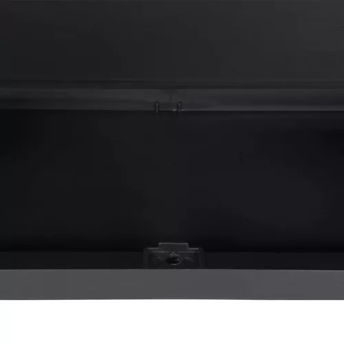  szürke és fekete PP kültéri tárolószekrény 65 x 37 x 165 cm