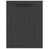  fekete PP kültéri tárolószekrény 65 x 37 x 85 cm