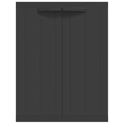  fekete PP kültéri tárolószekrény 65 x 37 x 85 cm