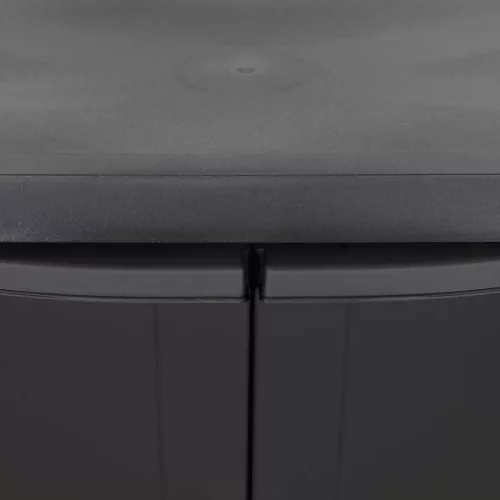  fekete PP kültéri tárolószekrény 65 x 37 x 85 cm