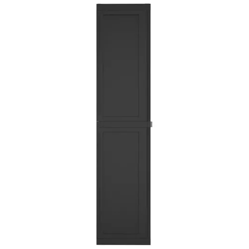  fekete PP kültéri tárolószekrény 97 x 37 x 165 cm