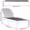 fehér PP napozóágy 186 x 60 x 29 cm