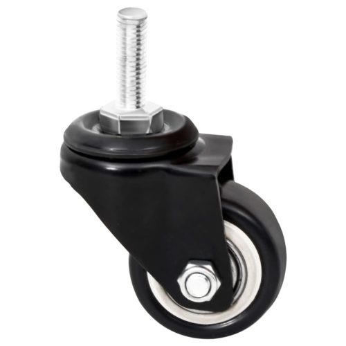  4 db fekete vas kerék ültetőládához 8 x 3,5 x 8 cm