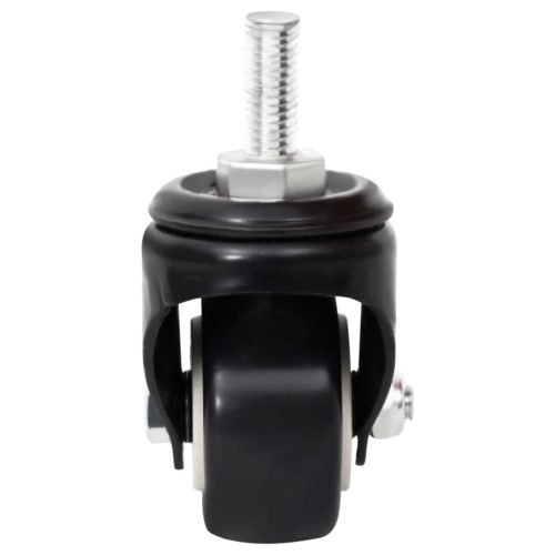  4 db fekete vas kerék ültetőládához 8 x 3,5 x 8 cm