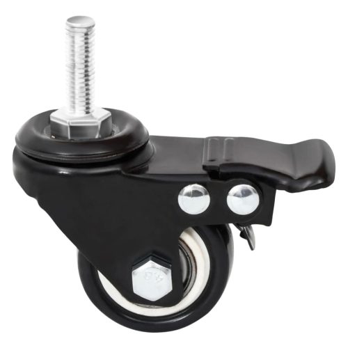  4 db fekete vas kerék ültetőládához 8 x 3,5 x 8 cm