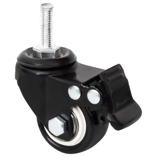  4 db fekete vas kerék ültetőládához 8 x 3,5 x 8 cm