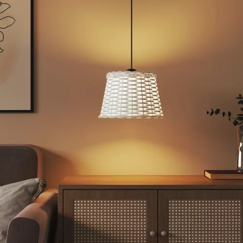  fehér fonott mennyezeti lámpaernyő Ø25 x 17 cm