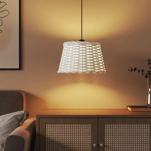  fehér fonott mennyezeti lámpaernyő Ø38 x 23 cm