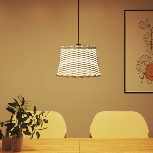  fehér fonott mennyezeti lámpaernyő Ø40 x 26 cm