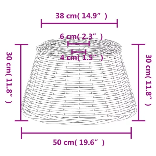  fehér fonott mennyezeti lámpaernyő Ø50 x 30 cm