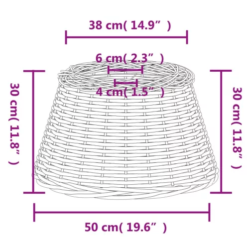  barna fonott mennyezeti lámpaernyő Ø50 x 30 cm
