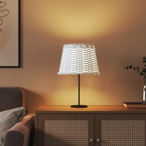  fehér fonott lámpaernyő Ø30x20 cm