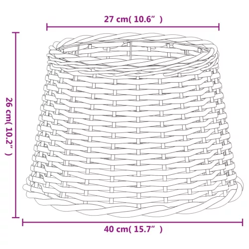  fehér fonott lámpaernyő Ø40x26 cm