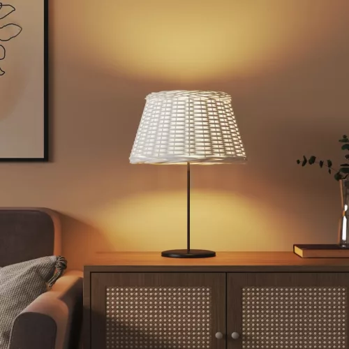  fehér fonott lámpaernyő Ø50x30 cm