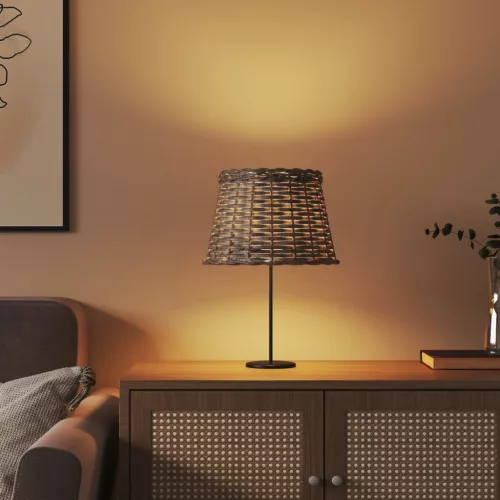  barna fonott lámpaernyő Ø25 x 17 cm