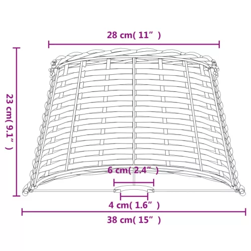  barna fonott lámpaernyő Ø38 x 23 cm