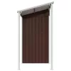  barna kerti fészer meghosszabbított tetővel 277x107x181 cm