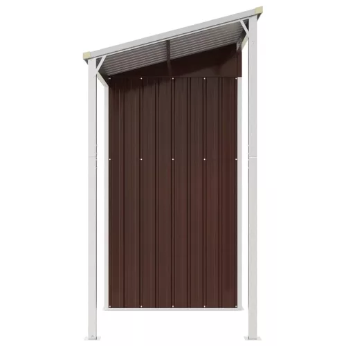  barna kerti fészer meghosszabbított tetővel 277x107x181 cm