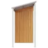  világosbarna fészer meghosszabbított tetővel 277x107x181 cm