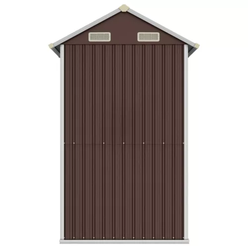  barna horganyzott acél kerti fészer 192x152,5x237 cm