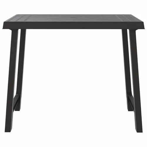  antracitszürke fa hatású PP kempingasztal 79x56x64 cm