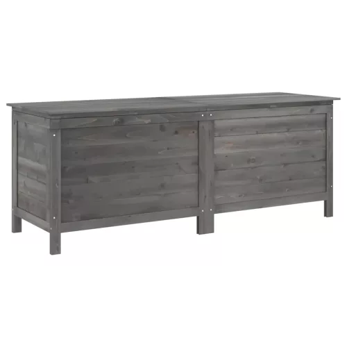  antracit tömör fenyőfa kerti tárolóláda 150 x 50 x 56,5 cm