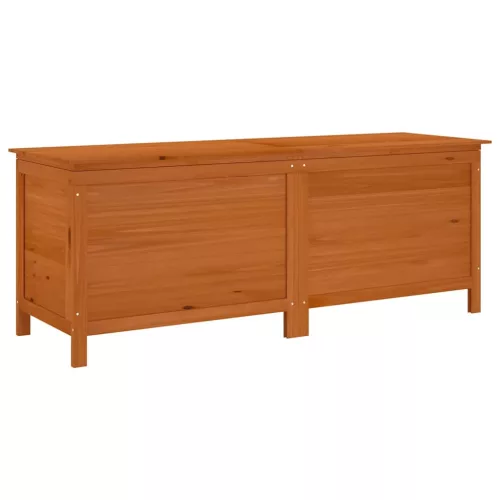  barna tömör fenyőfa kerti tárolóláda 150 x 50 x 56,5 cm