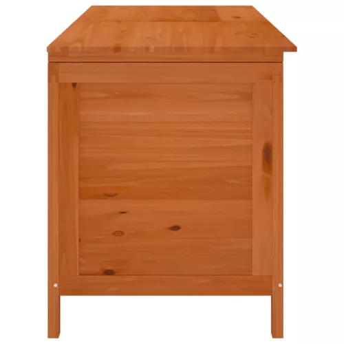  barna tömör fenyőfa kerti tárolóláda 150 x 50 x 56,5 cm