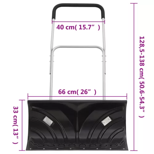  fekete hólapát acél pengével és kihúzható nyéllel 66 cm