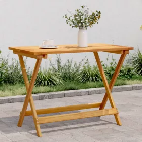    összecsukható tömör akácfa kerti asztal 90 x 52,5 x 65 cm