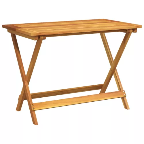  összecsukható tömör akácfa kerti asztal 90 x 52,5 x 65 cm