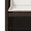  4 db barna polyrattan kerti szék párnával