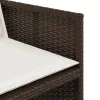  4 db barna polyrattan kerti szék párnával