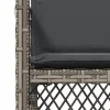  4 db szürke polyrattan kerti szék párnával