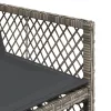  4 db szürke polyrattan kerti szék párnával