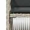  4 db világosszürke polyrattan kerti szék párnával