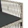  4 db világosszürke polyrattan kerti szék párnával
