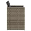  4 db szürke polyrattan kerti szék párnával