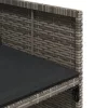  4 db szürke polyrattan kerti szék párnával