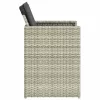  4 db világosszürke polyrattan kerti szék párnával