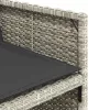  4 db világosszürke polyrattan kerti szék párnával