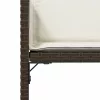 4 db barna polyrattan kerti szék párnával