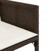  4 db barna polyrattan kerti szék párnával