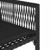  4 db fekete polyrattan kerti szék párnával