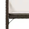  4 db barna polyrattan kerti szék párnával
